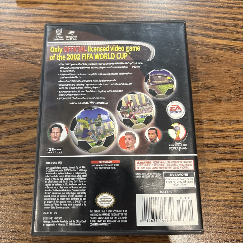 Back of 2002 FIFA World Cup GameCube case