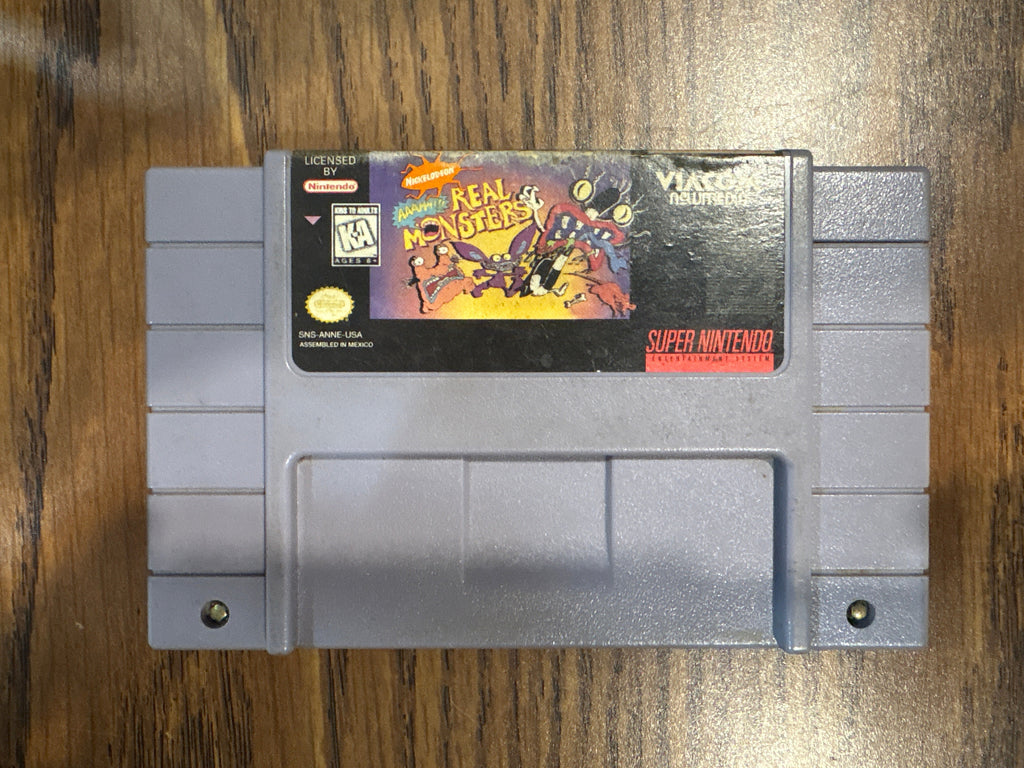 Super Nintendo game cartridge of aaahh real monsters