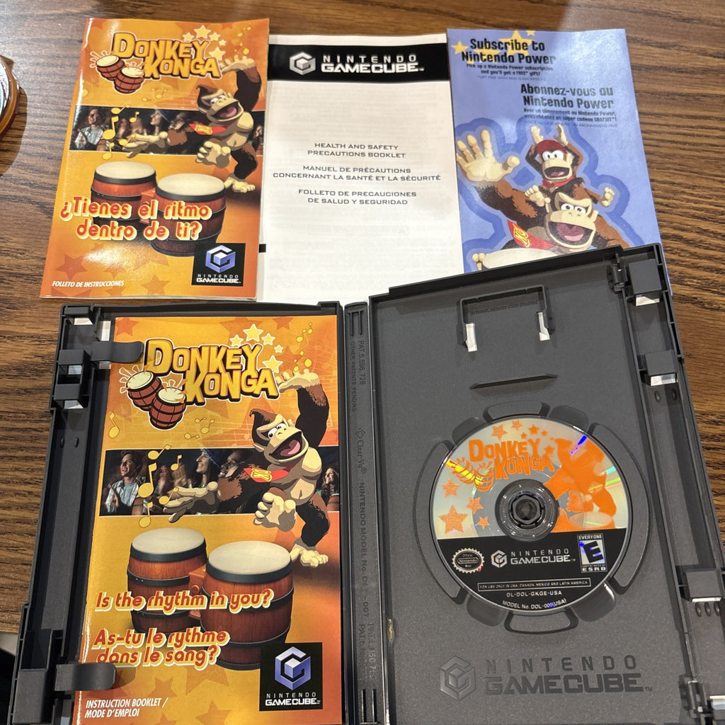 Donkey Konga inside of GameCube Case