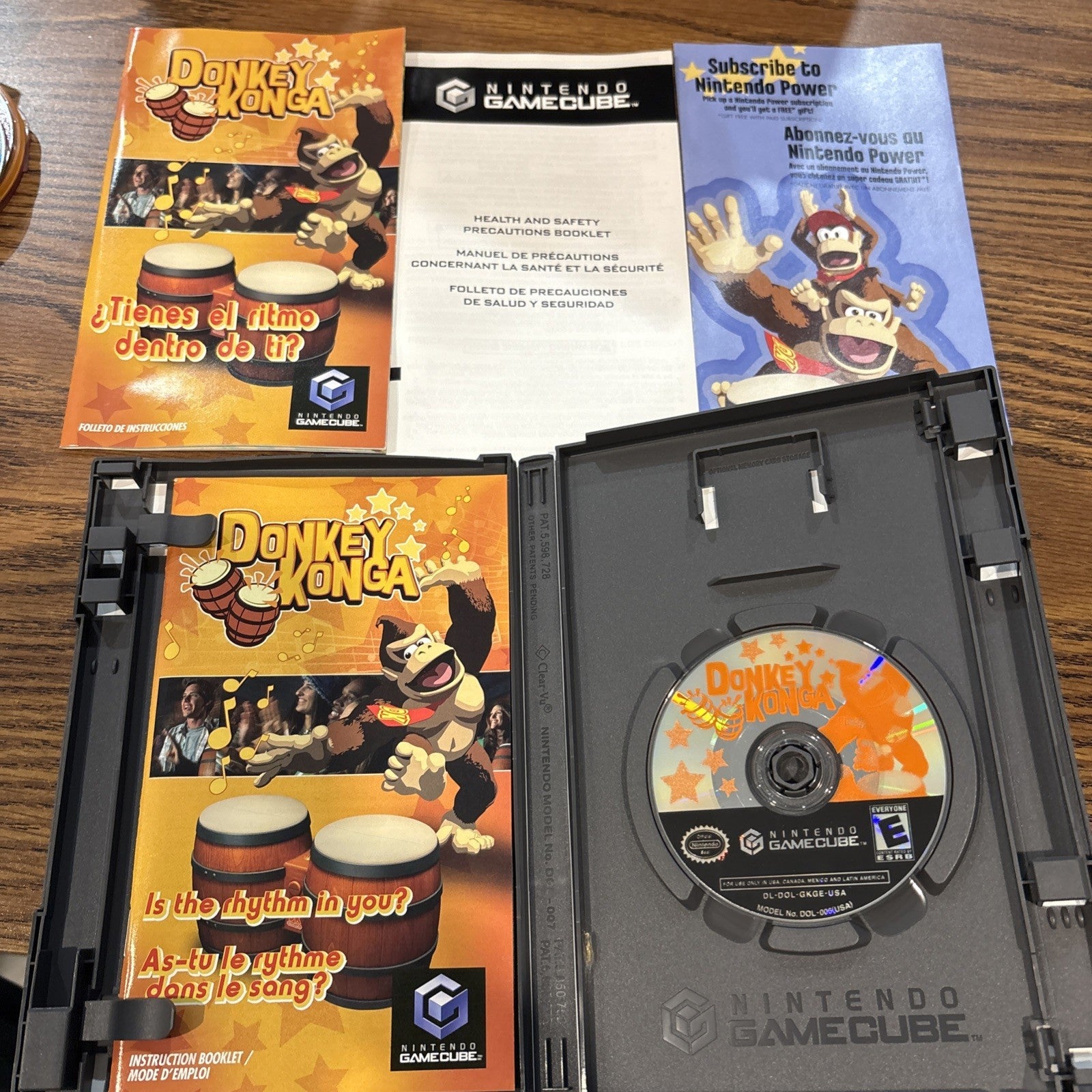 Donkey Konga inside of GameCube Case