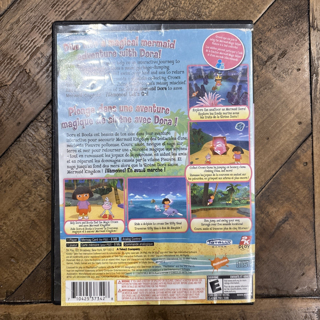 Back of Dora Saves the Mermaids PlayStation 2 case
