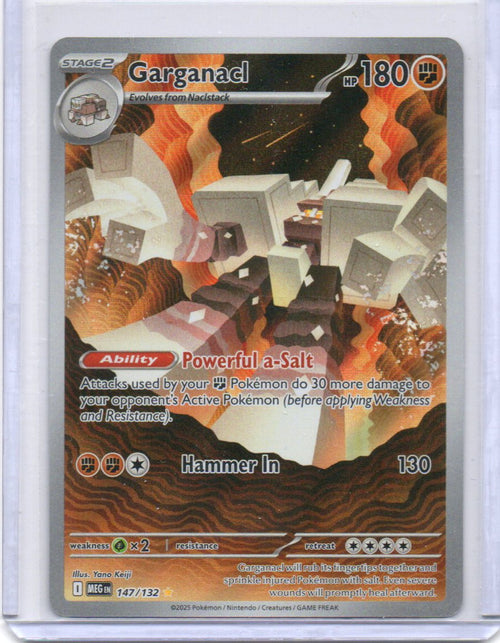 Front of Garganacl #147 holo card