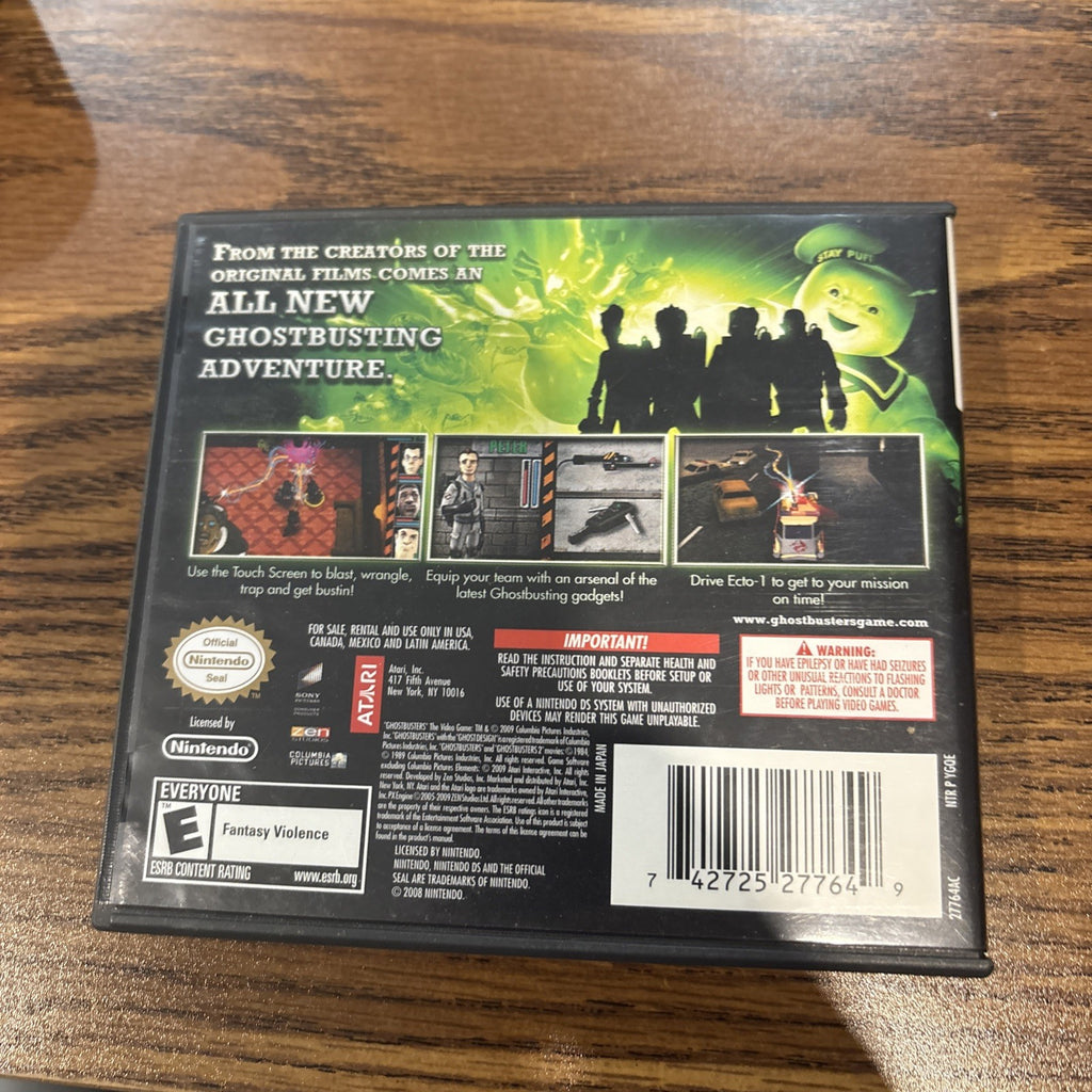 Back of Ghostbusters: The Video Game Nintendo DS case