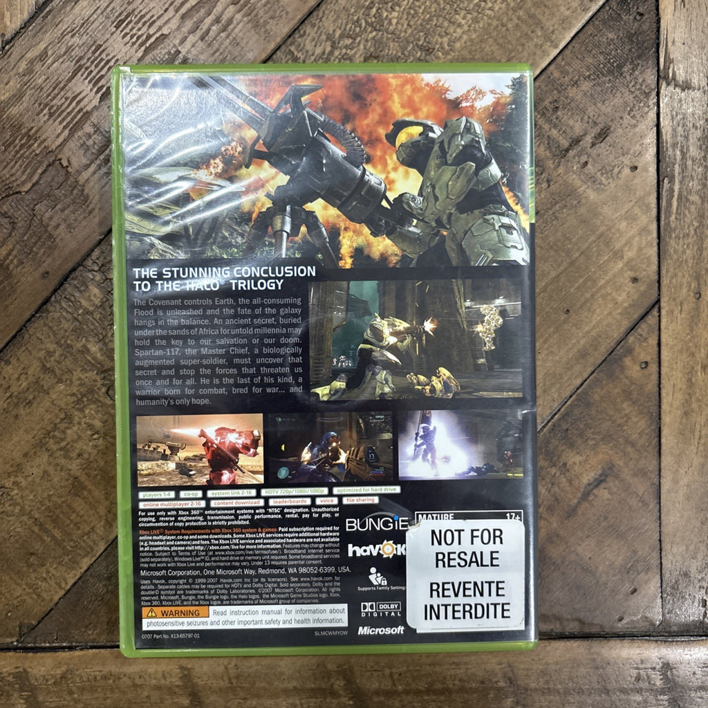 Back of Halo 3 Xbox 360 case