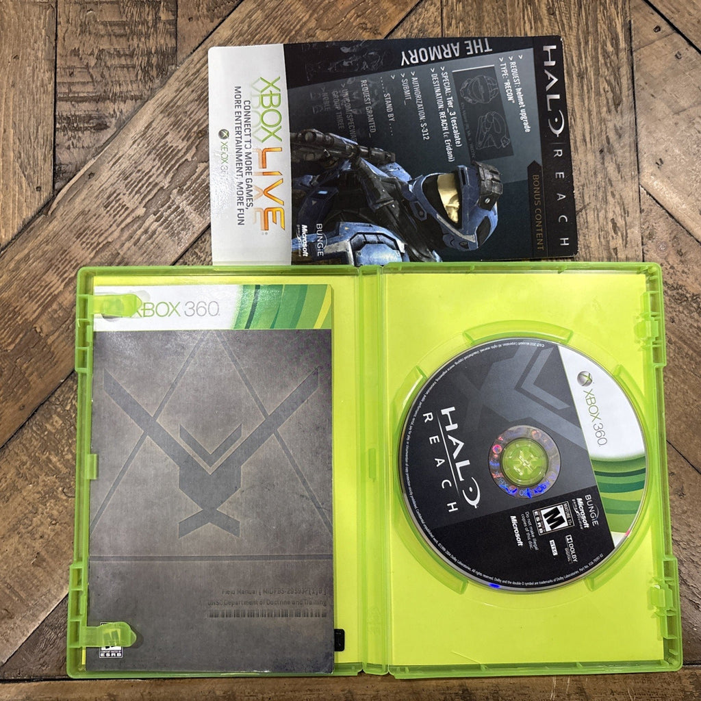 Inside of Halo Reach Xbox 360 game case