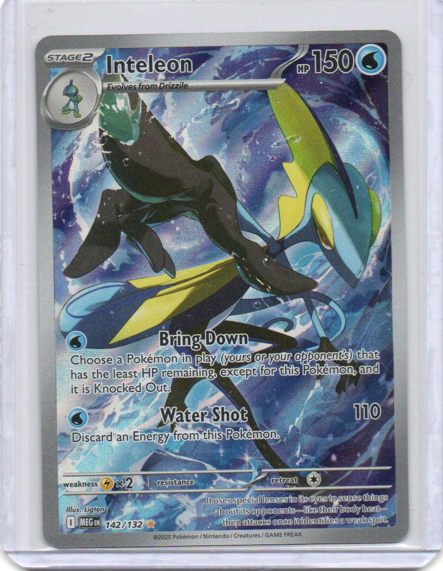 Front of Inteleon #142 holo card