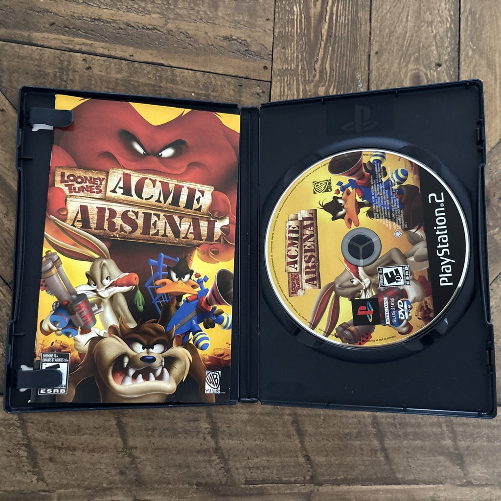 Inside of Looney Tunes: Acme Arsenal PlayStation 2 case
