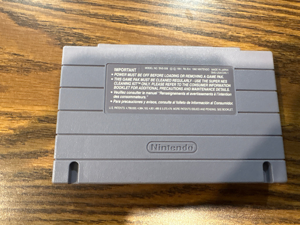 Back of Mario Paint Super Nintendo game cartridge