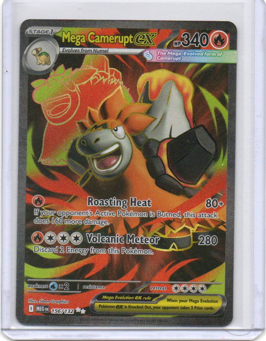 Front of Mega Camerupt ex holo card