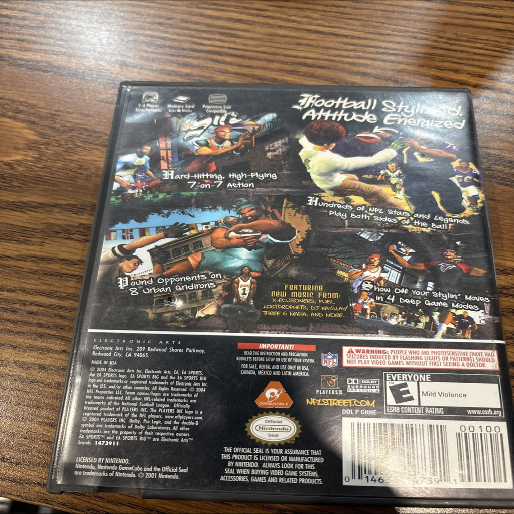 Back of NFL Street GameCube case