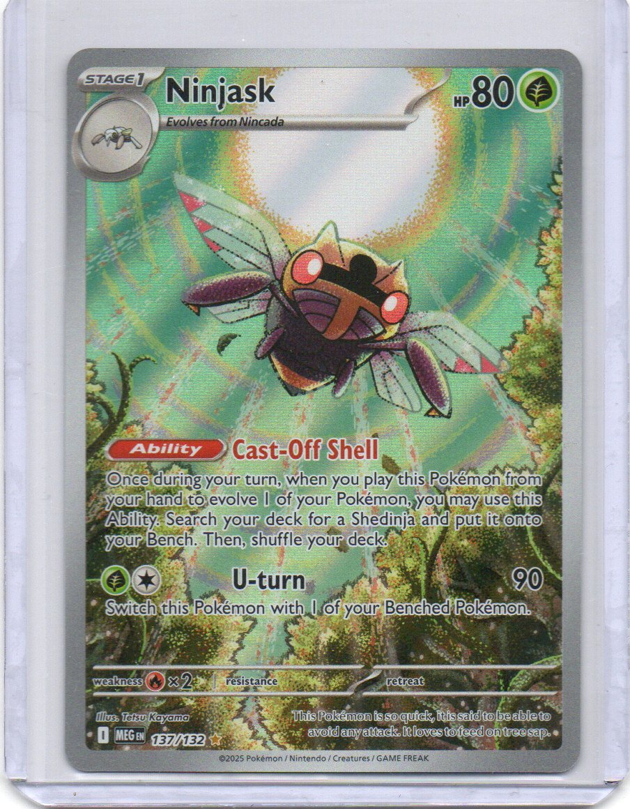 Front of Ninjask #137 holo card