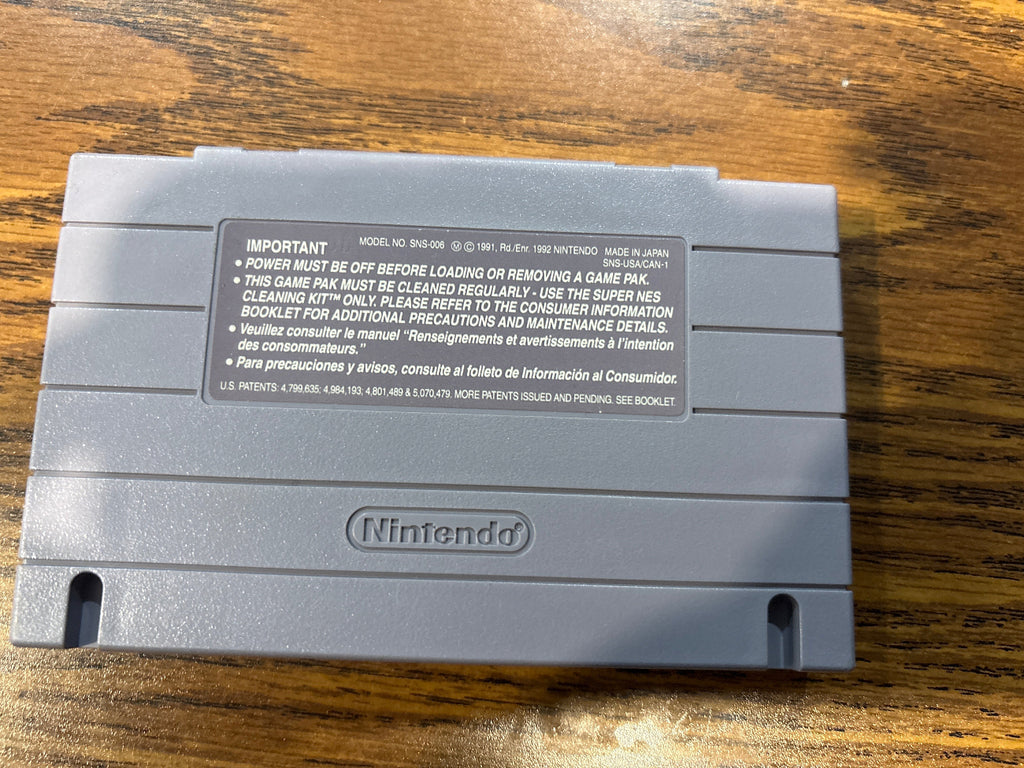 Back of Pink Goes to Hollywood Super Nintendo game cartridge