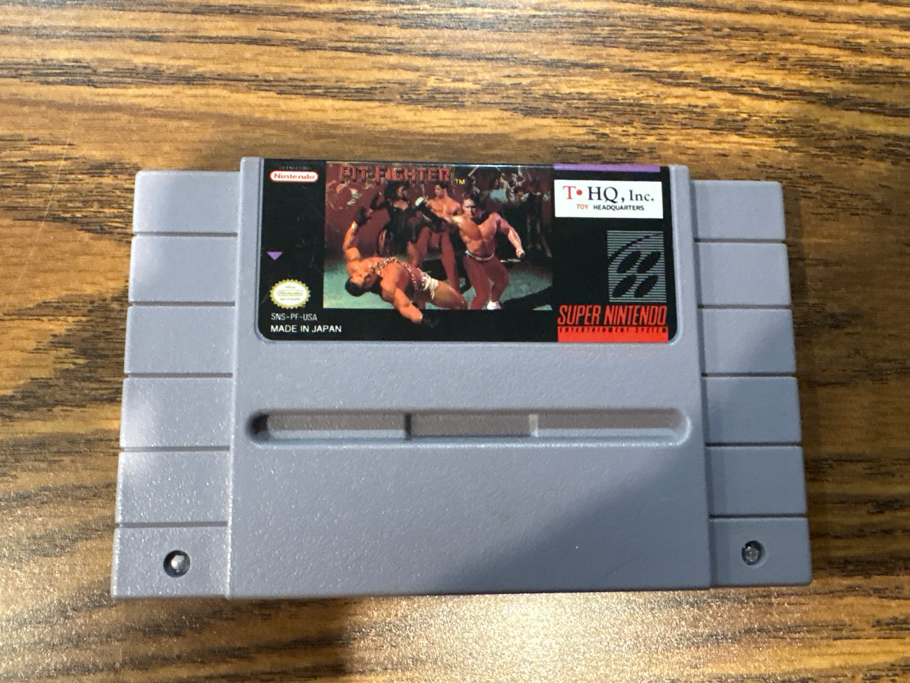 Super Nintendo Entertainment System game cartridge for Pit-Fighter