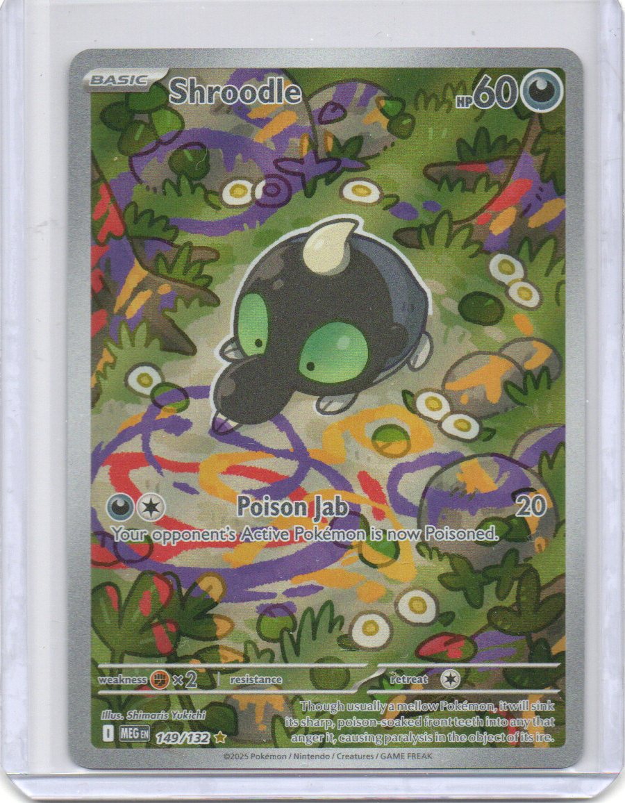 Front of Shroodle #149 holo card
