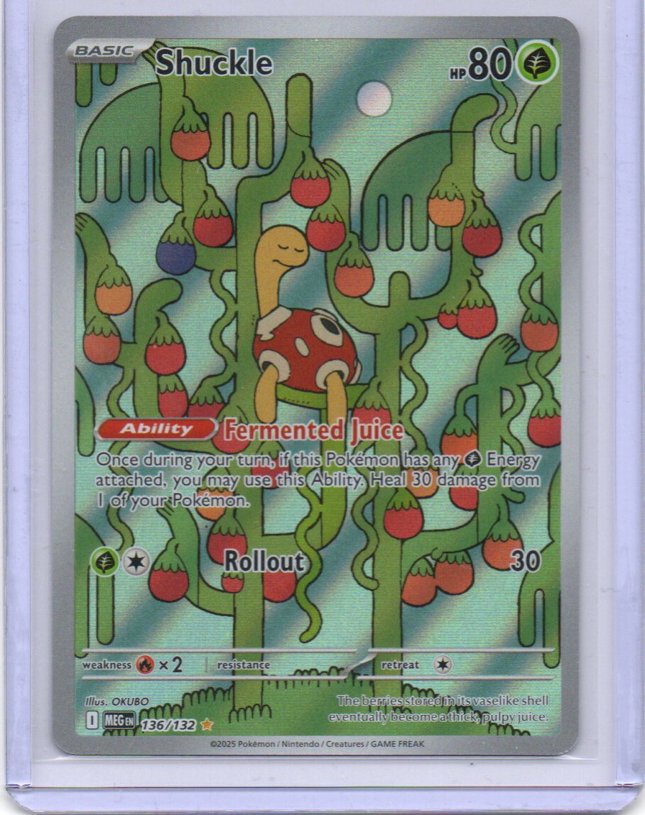 Front of Shuckle #136 holo card