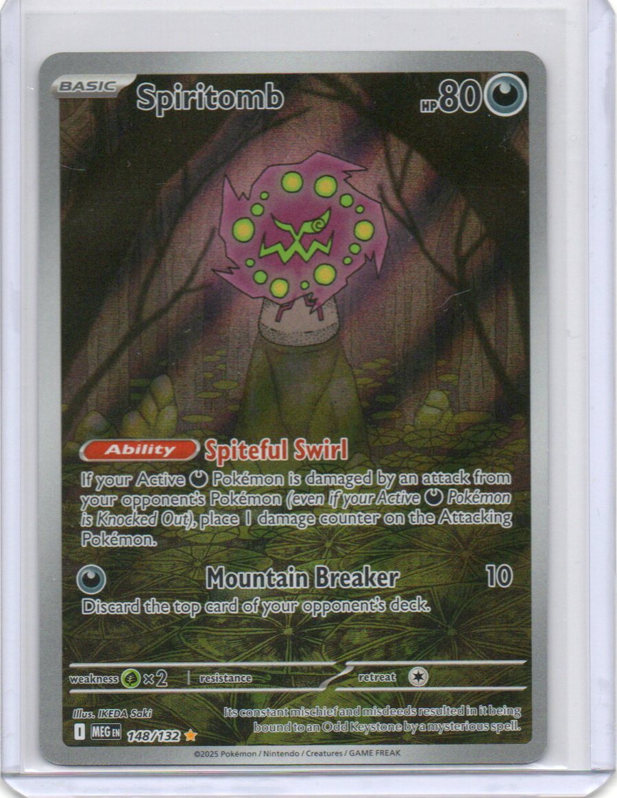 Front of Spiritomb #148 holo card