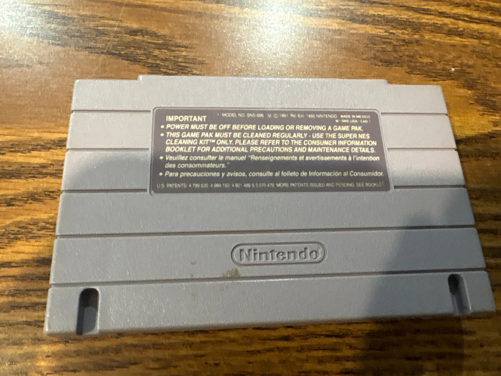 Back of Stargate Super Nintendo game cartridge