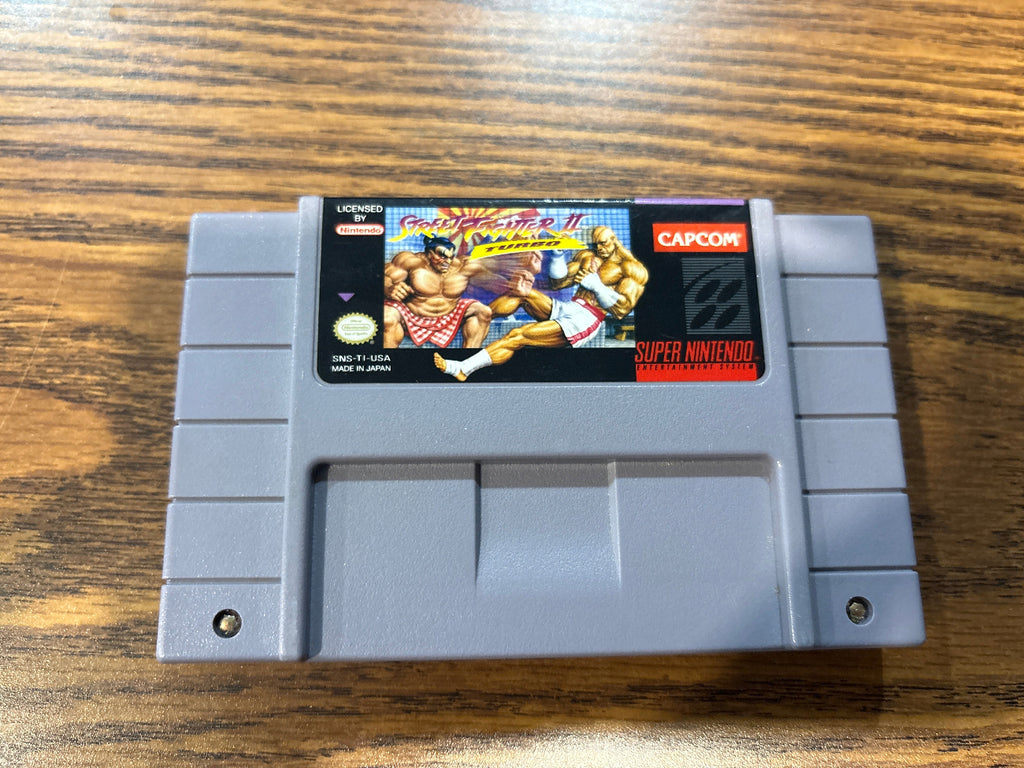 Super Nintendo game cartridge of Street Fighter II Turbo