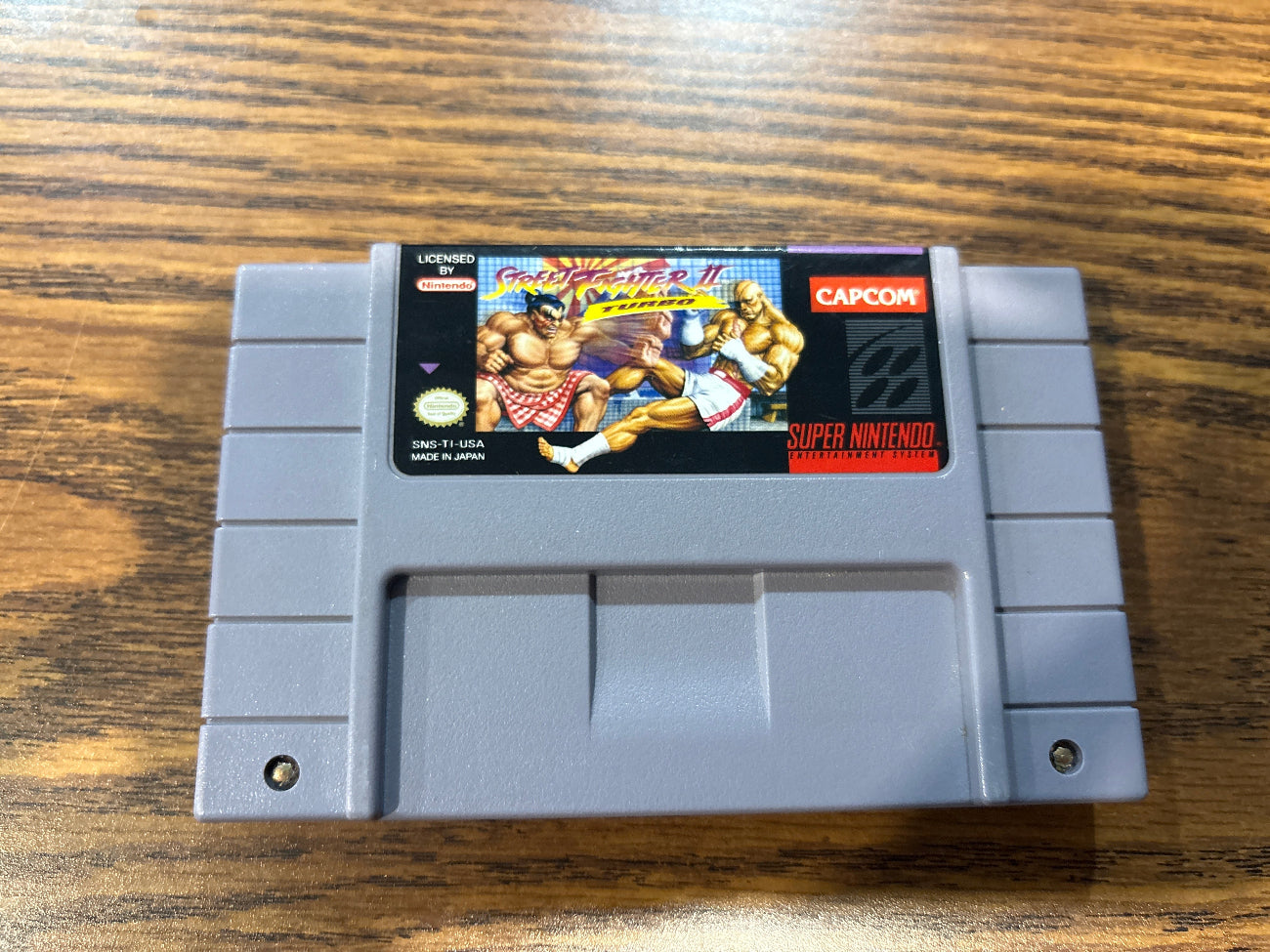Super Nintendo game cartridge of Street Fighter II Turbo