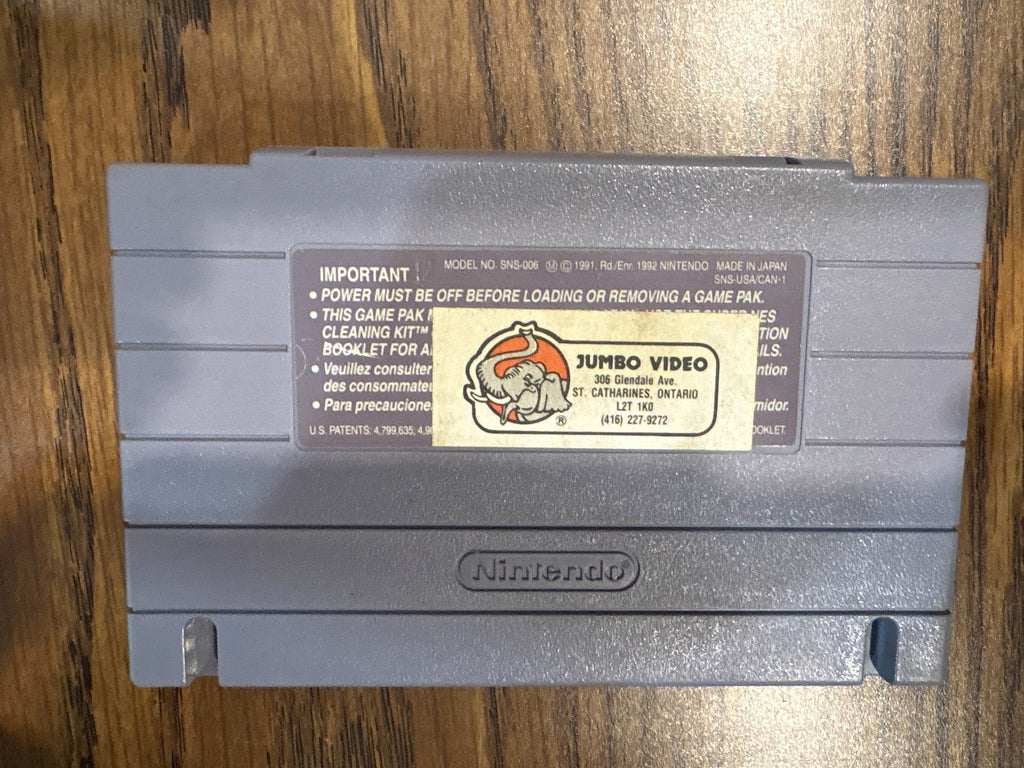 Back of Tetris 2 Super Nintendo game cartridge