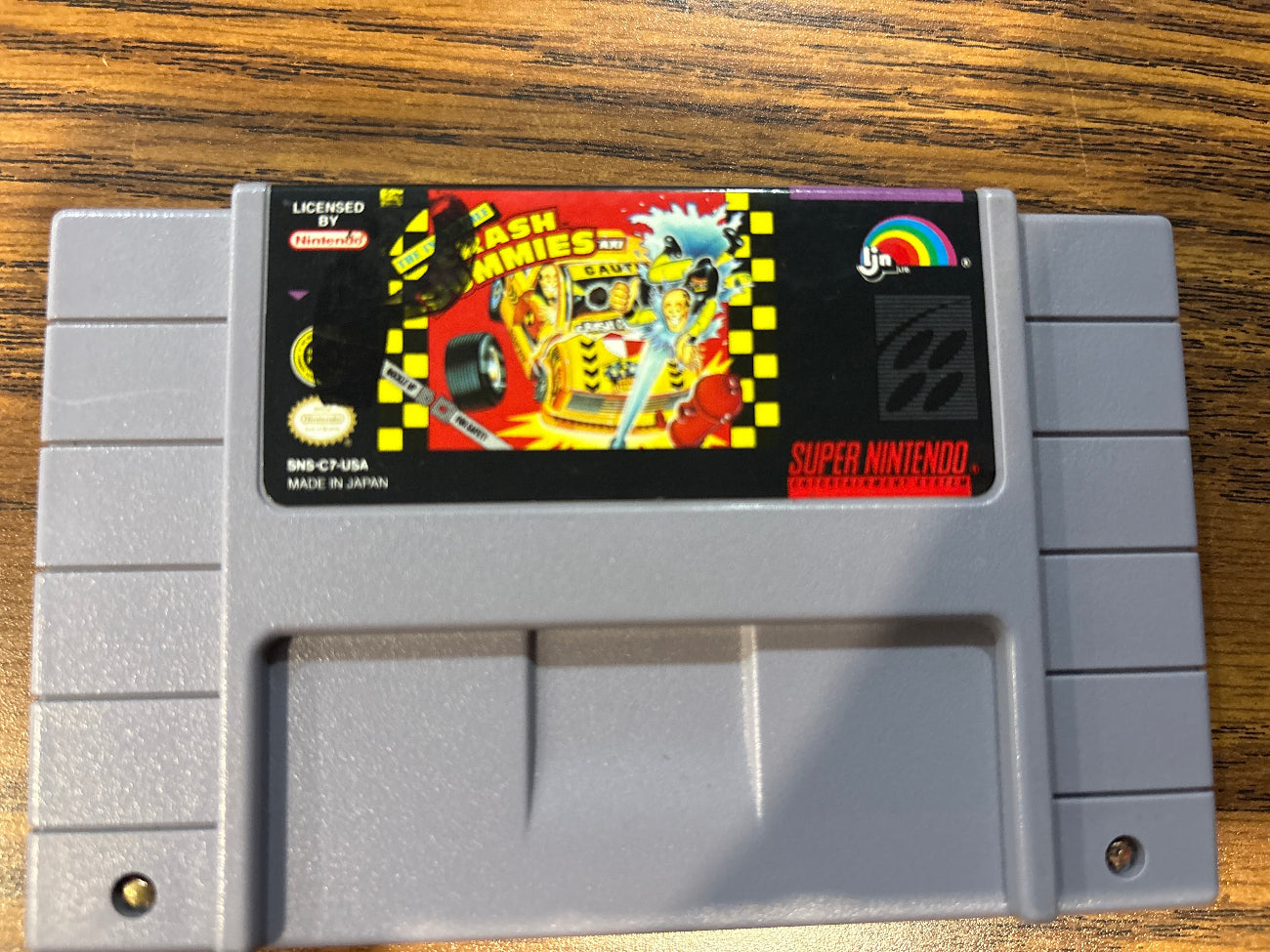 Super Nintendo Entertainment System game cartridge for The Incredible Crash Dummies