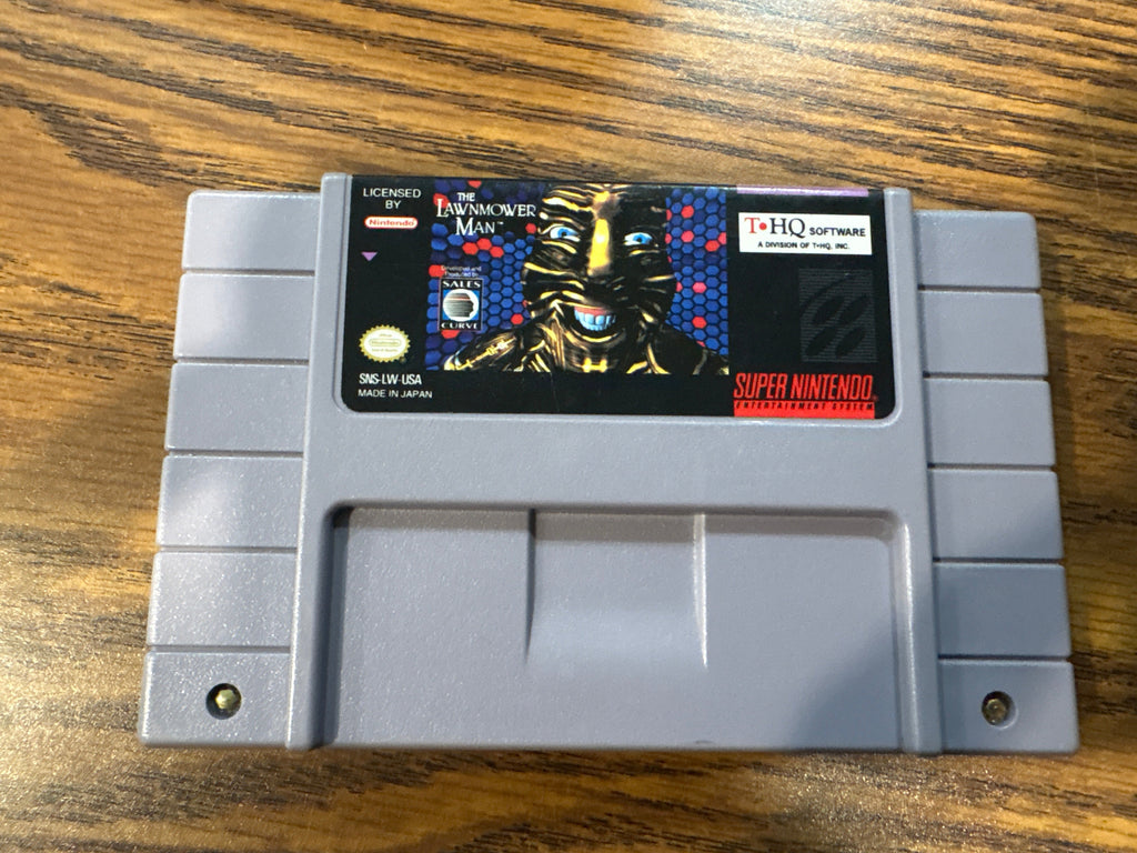 Super Nintendo Entertainment System game cartridge for The Lawnmower Man