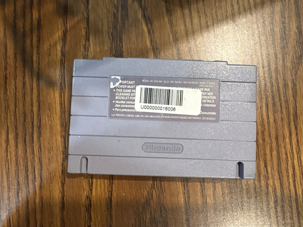 Back of Wolverine Adamantium Rage Super Nintendo game cartridge 